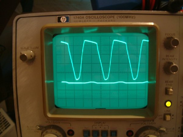 Rode LED, afzonderlijke signalen (u=boven, i=beneden)