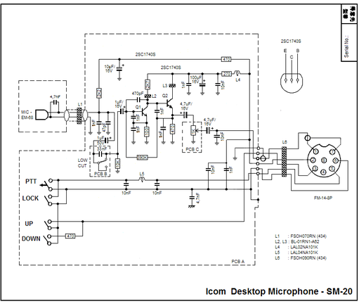 ICOM SM-20 Schematic diagram
