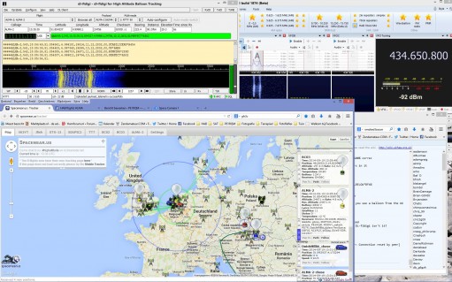 HAB software tijdens ontvangst op 434.xxx MHz